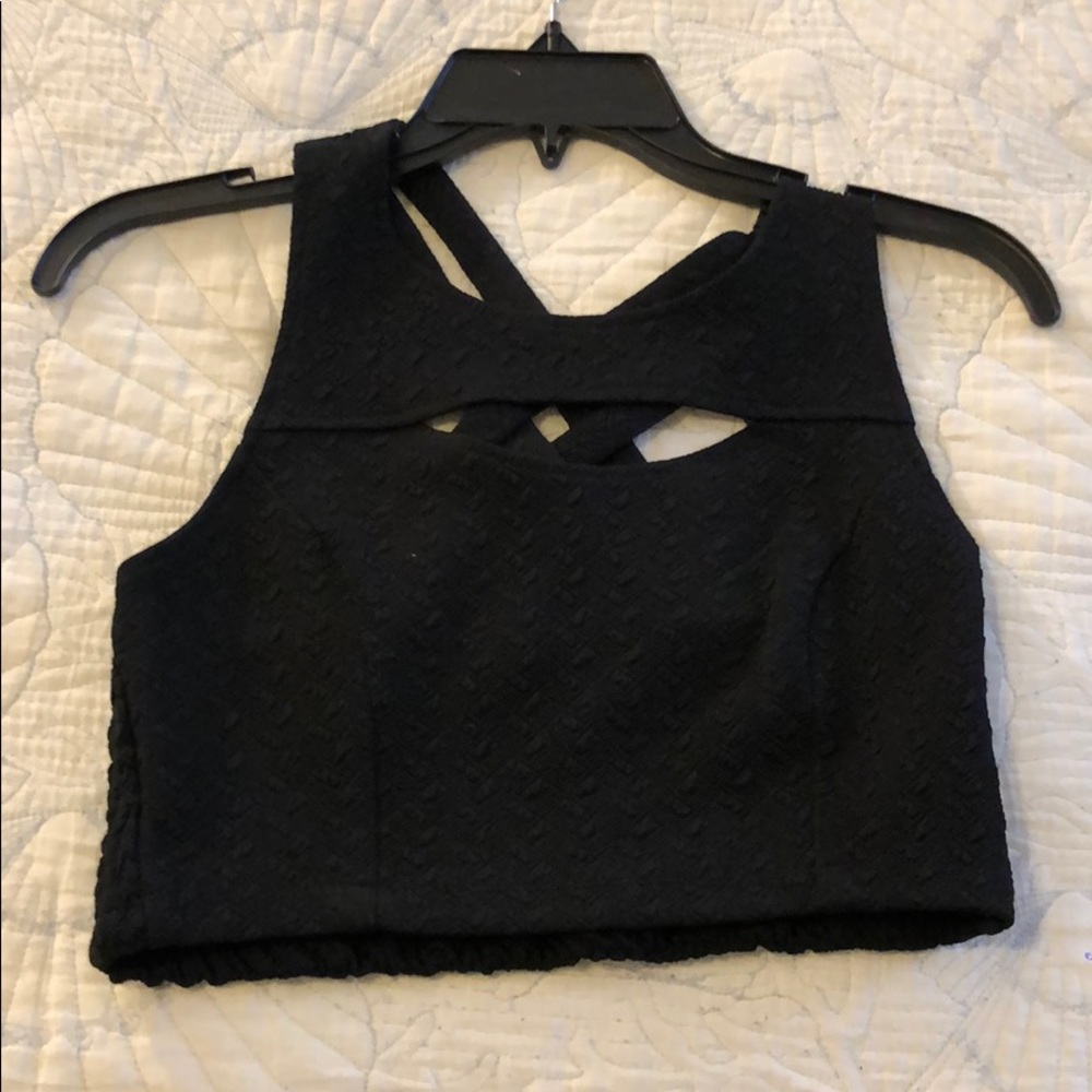 Black crop top